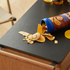 Siliqua Solid Cherry Movable Side Table with Ceramic Top