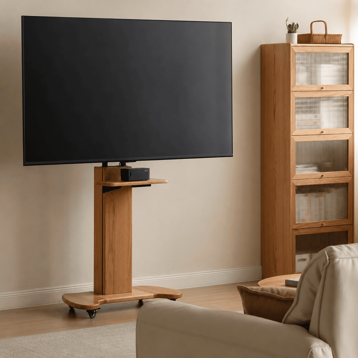 Siliqua Solid Oak Entertainment Shelf