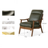Simancas Natural Solid Walnut Genuine Leather Armchair