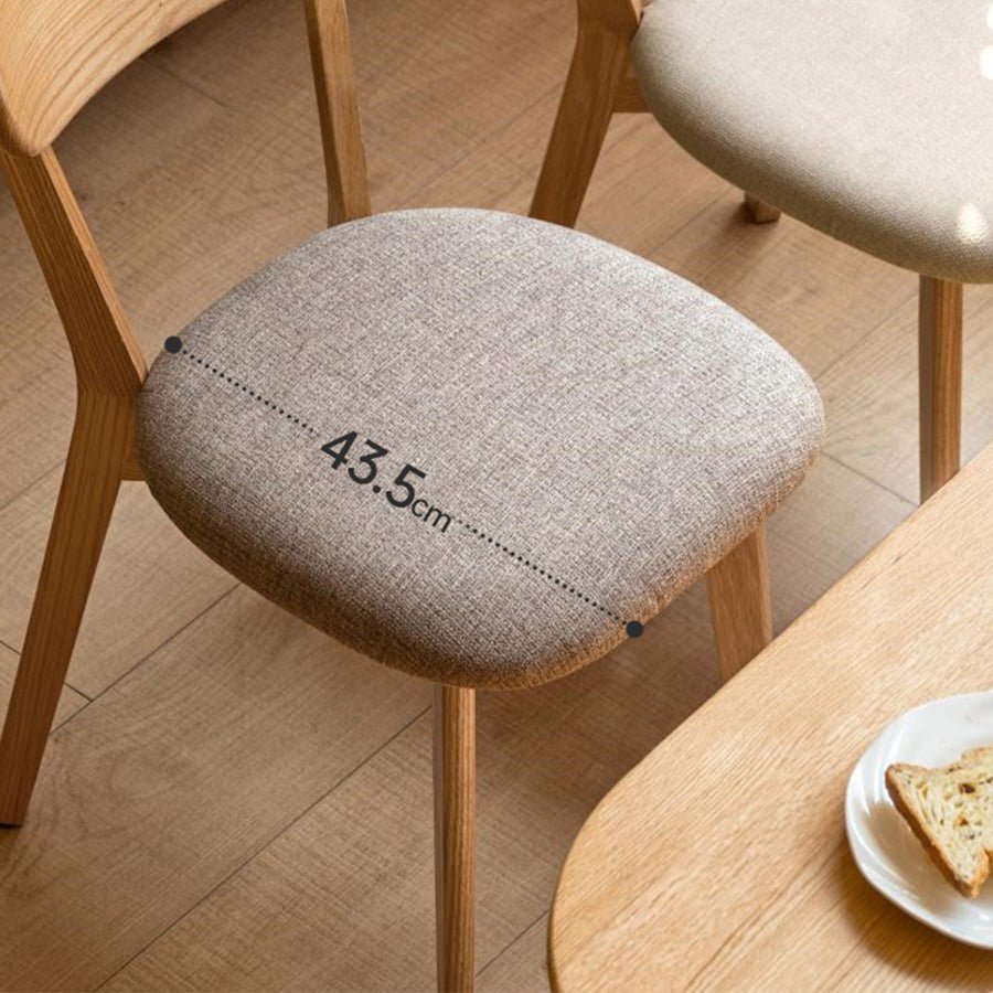 Sion Natural Solid Oak Dining Chair with Cushion | Oak Furniture Store