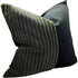 Snugg & Co. Cushion Cover - Patchwork Cushion Cover - Black Green Corduroy Velvet RCO4013