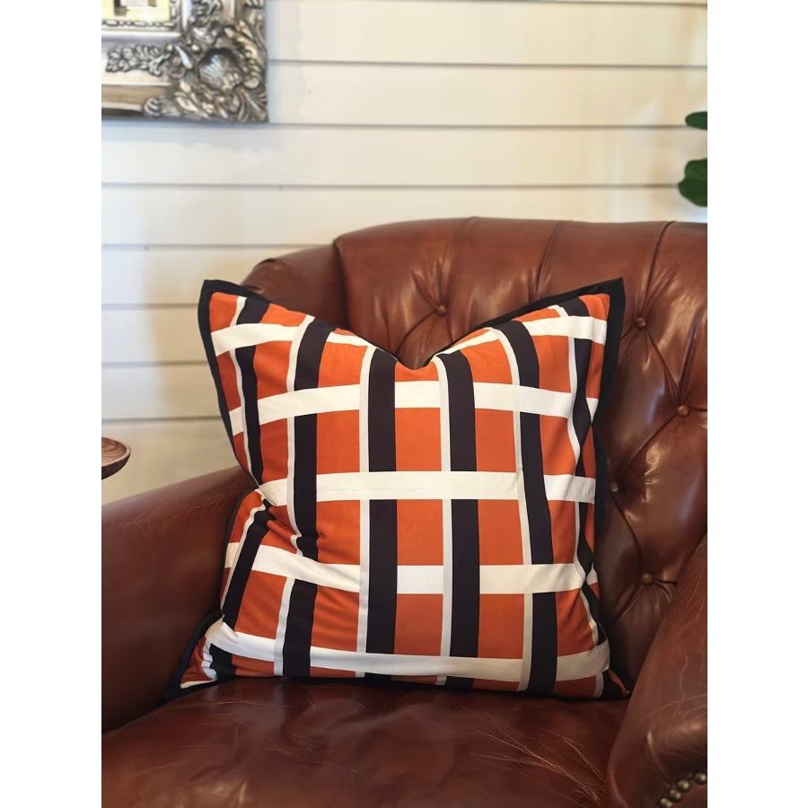 Snugg & Co. Cushion Cover - Printed Cushion Cover - Orange Velvet RCO4011