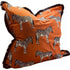 Snugg & Co. Cushion Cover - Zebra Print Cushion Cover - Orange Velvet RCO4004
