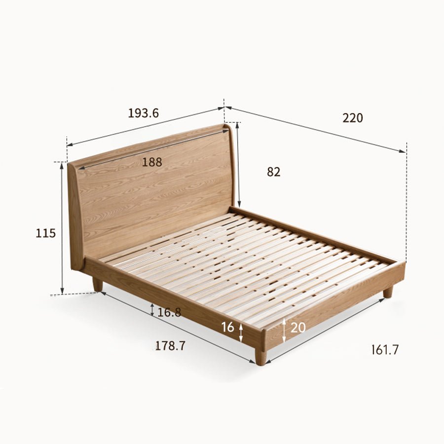 Sofia Natural Solid Ash Bed Frame | Oak Furniture Store