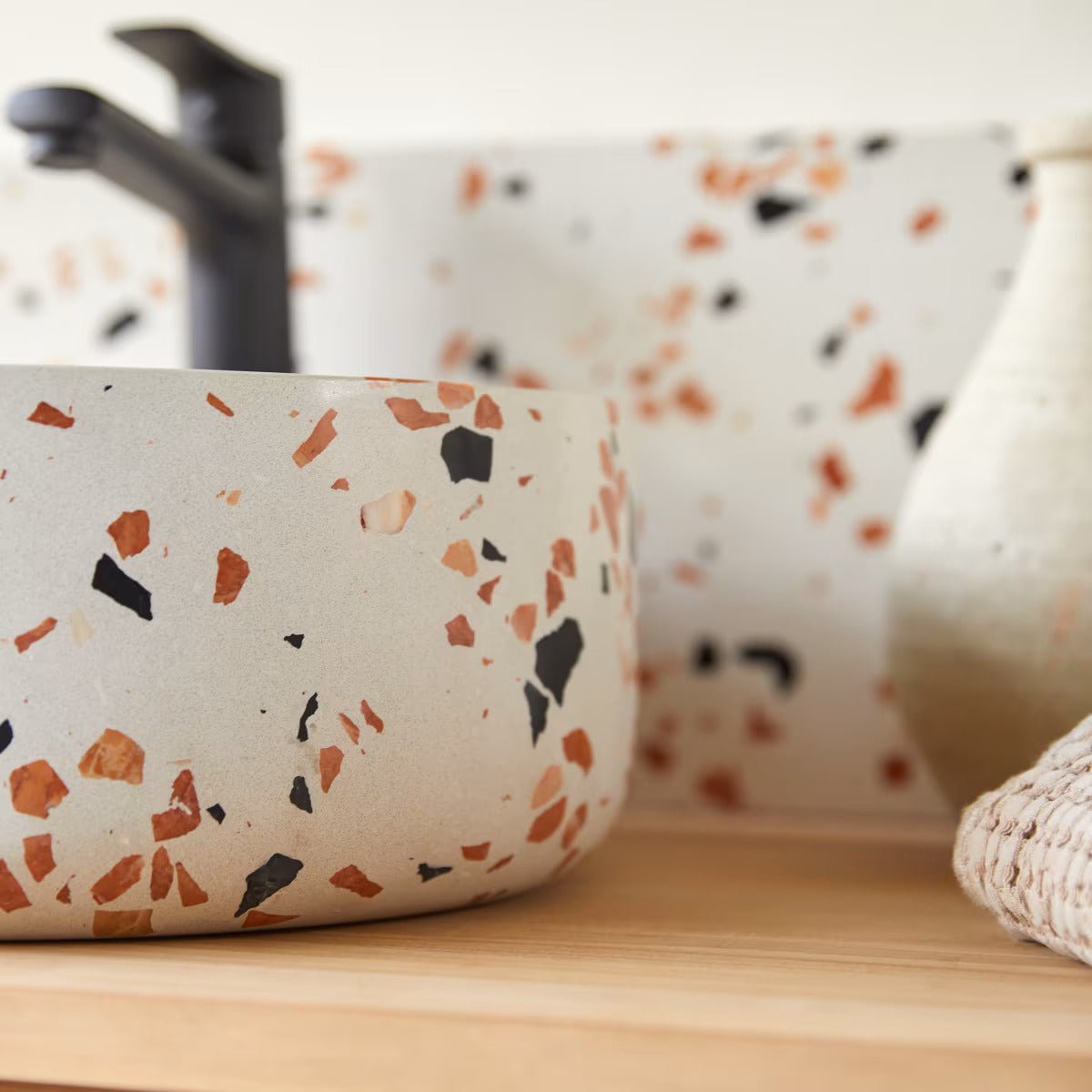 Soria Round Premium Terrazzo Basin - Oak Furniture Store