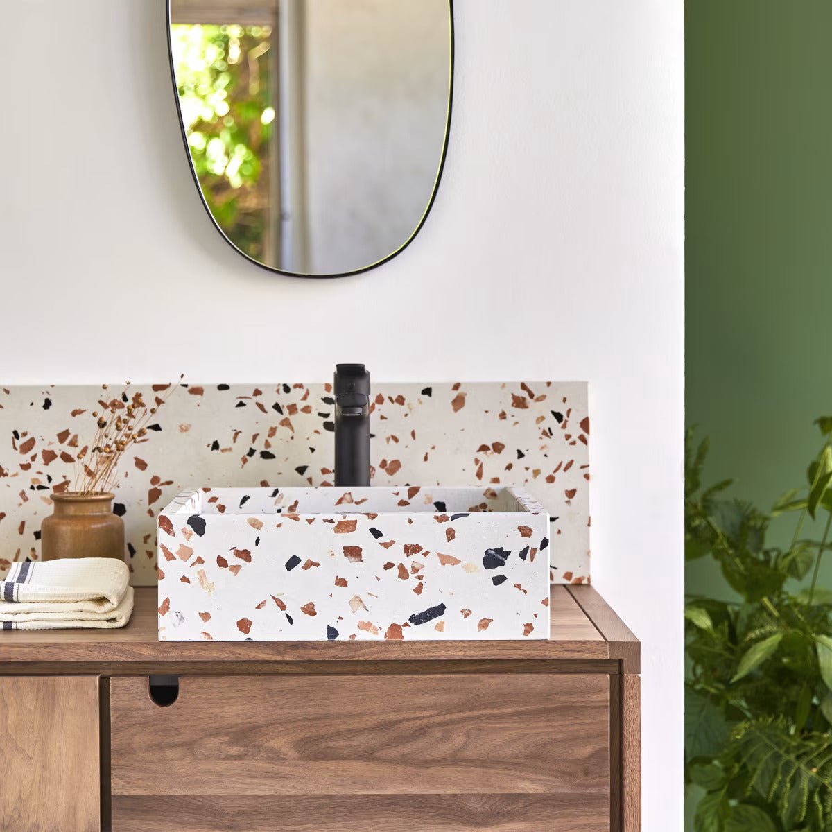 Soria Square Premium Terrazzo Basin - Oak Furniture Store