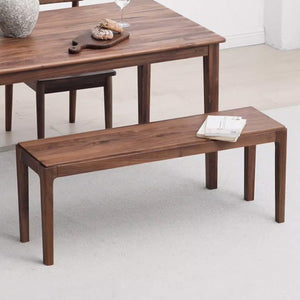 Stanley Solid Walnut Bench Seat - Oak Furniture Store