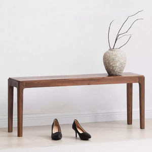 Stanley Solid Walnut Bench Seat - Oak Furniture Store