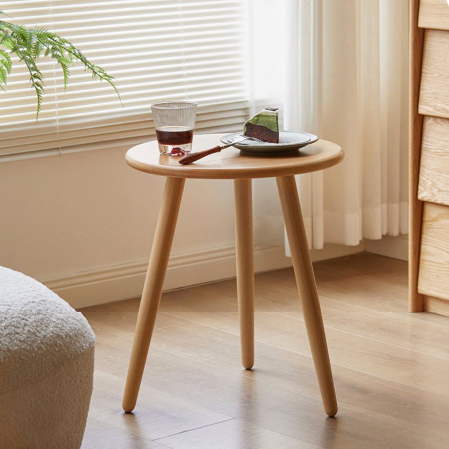 Stave Solid Beech Side Table | Oak Furniture Store
