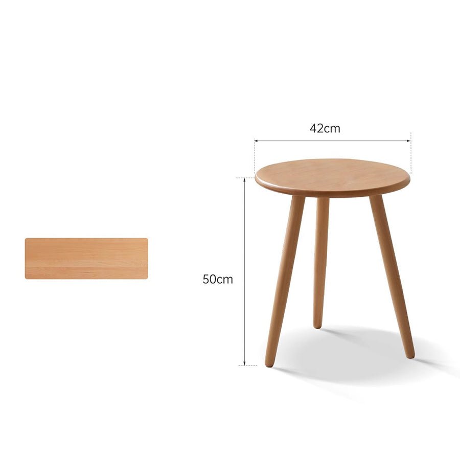 Stave Solid Beech Side Table | Oak Furniture Store