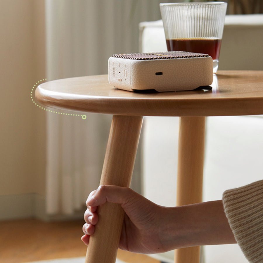 Stave Solid Beech Side Table | Oak Furniture Store