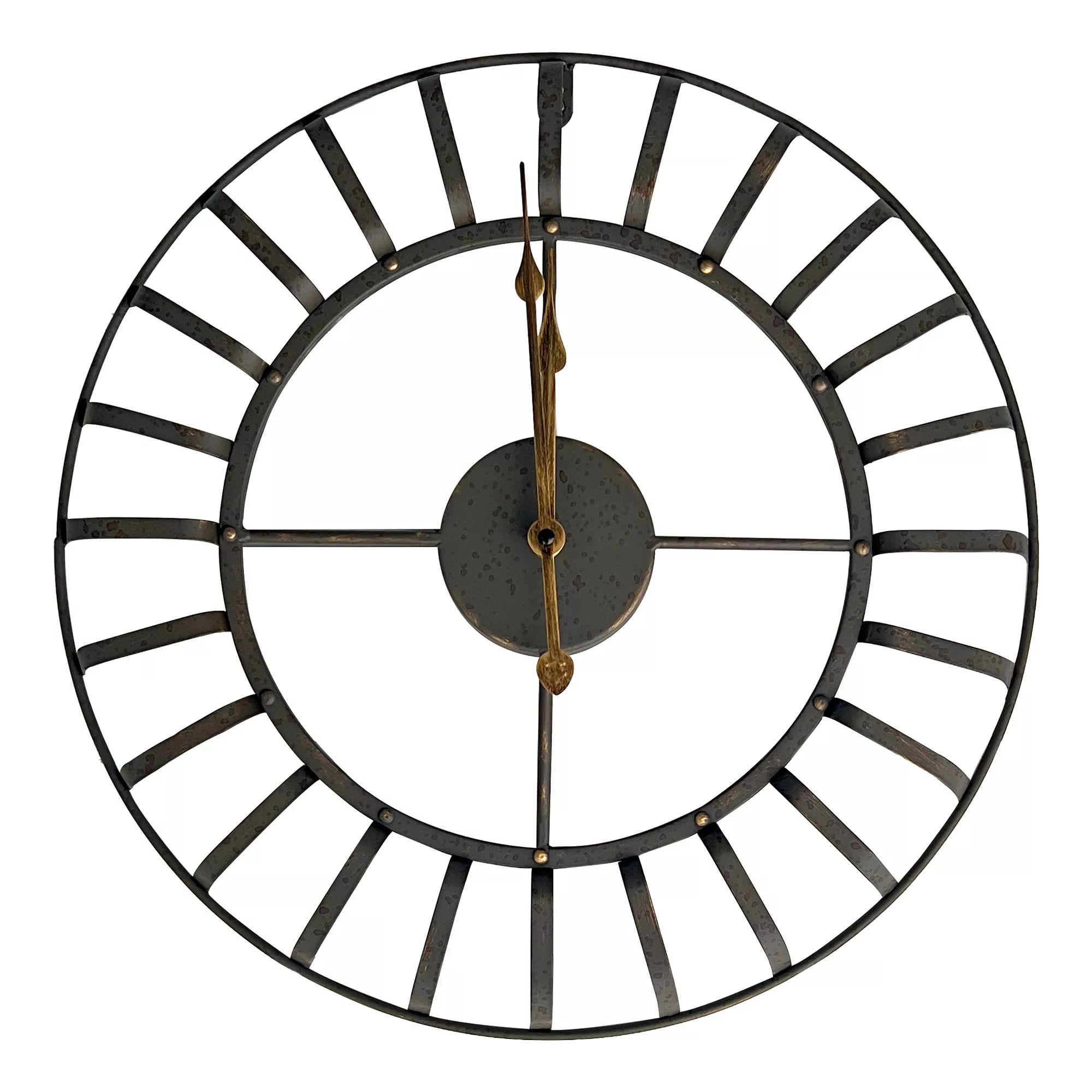 Metal Clock Panel Sterling Clock Metal Frame – Oak Furniture Store New Zealand