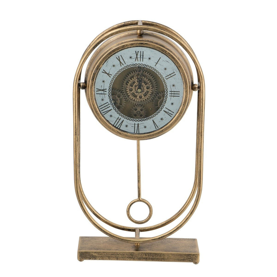 Stylish Industrial Gear Clock – Oak Furniture Store New Zealand