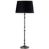 Table Lamp & Shade - Silver Antique / Black Cotton GA2028