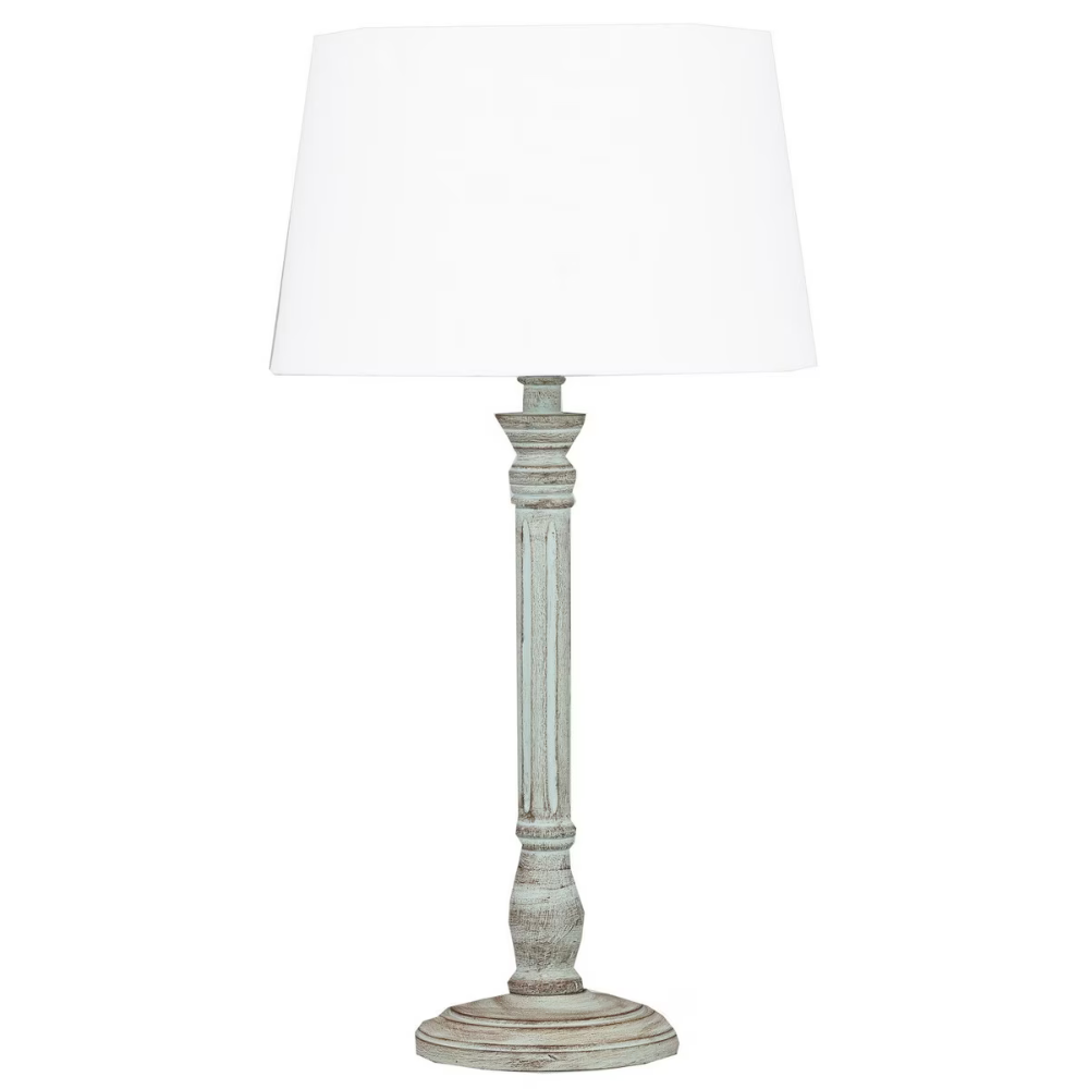 Table Lamp & Shade - LT Green Wash / White Linen RGA2032