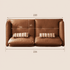 Tacoma leather sofa top dimension guide showing 226 cm overall width and 186 cm seating width