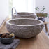 Tanta Natural Grey Round Marble Basin - Oak Furniture Store
