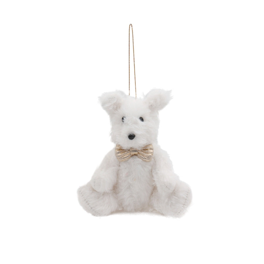 Teddy Bear Hanging Dec Wht FGA133
