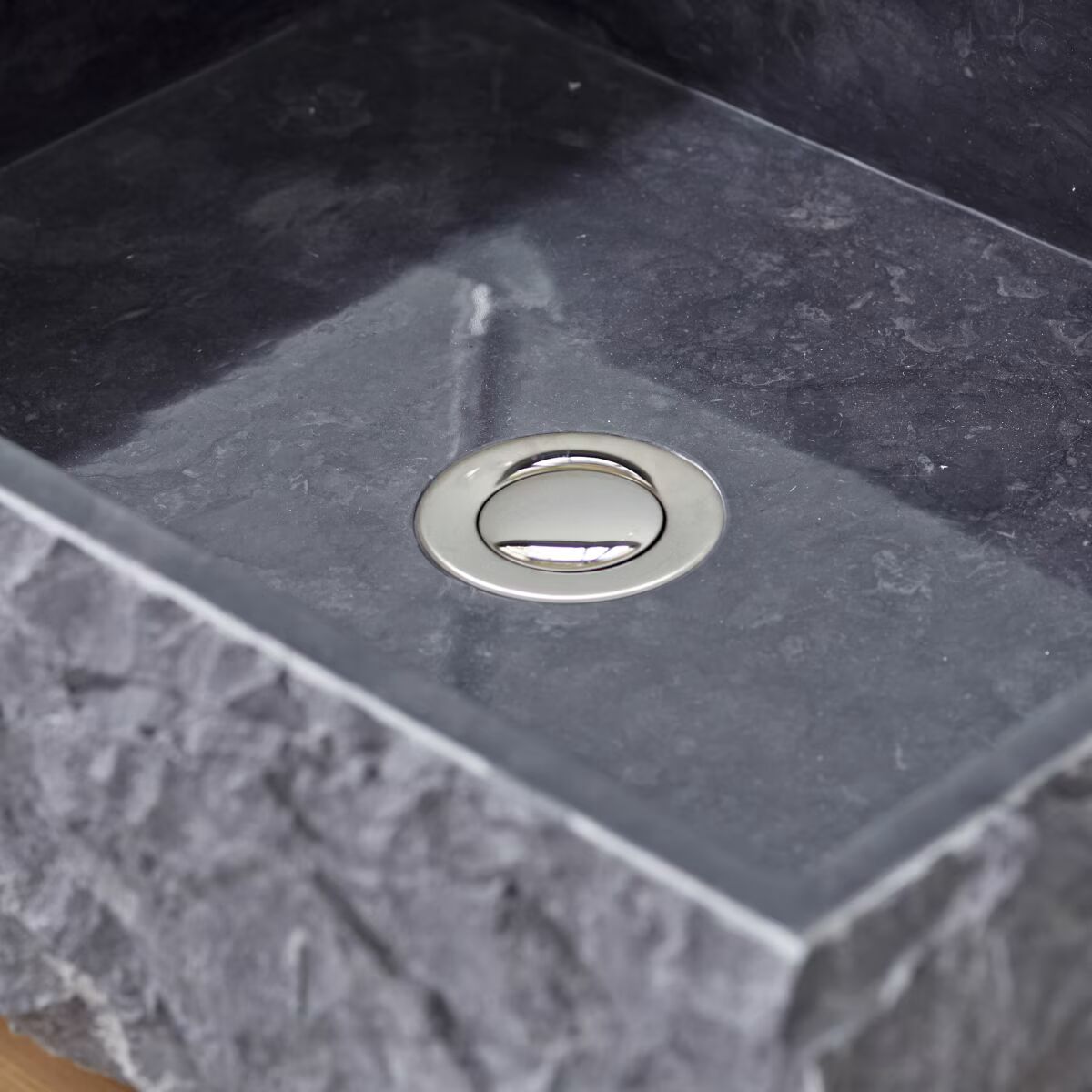 Terzo Natural Grey Square Marble Basin - Oak Furniture Store