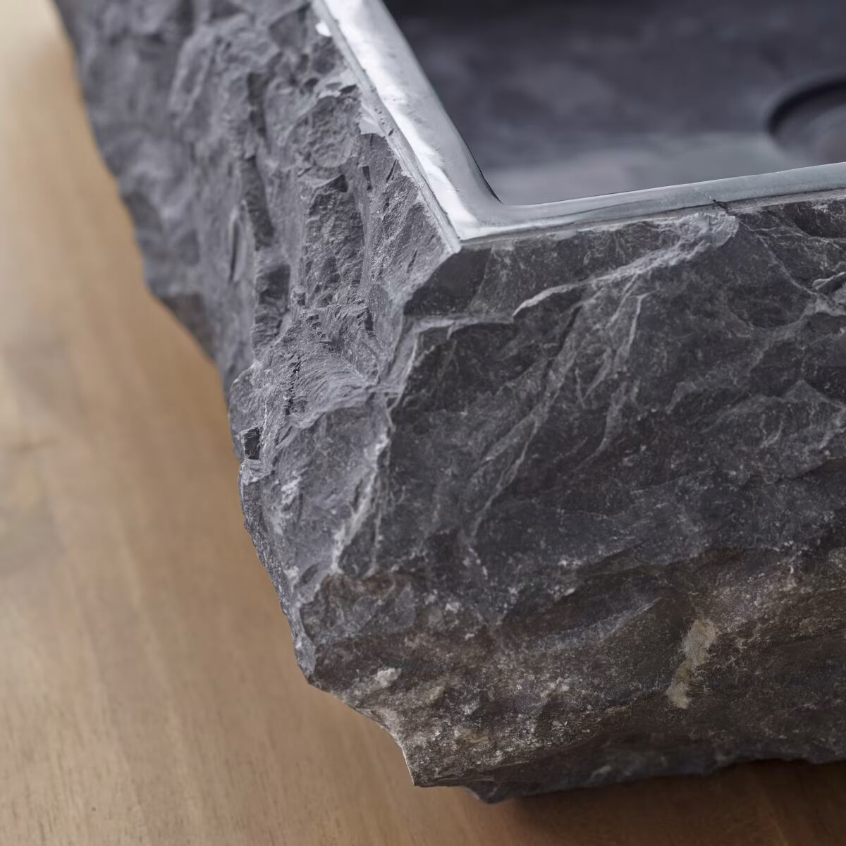 Terzo Natural Grey Square Marble Basin - Oak Furniture Store