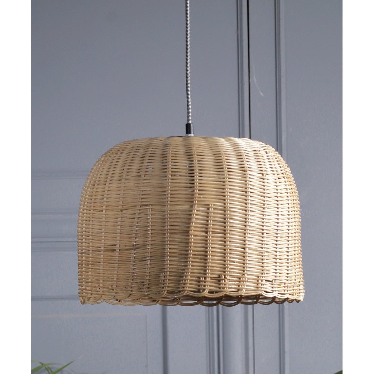 Textured Rattan Hanging Light RKC1269 - Oak Furniture Store