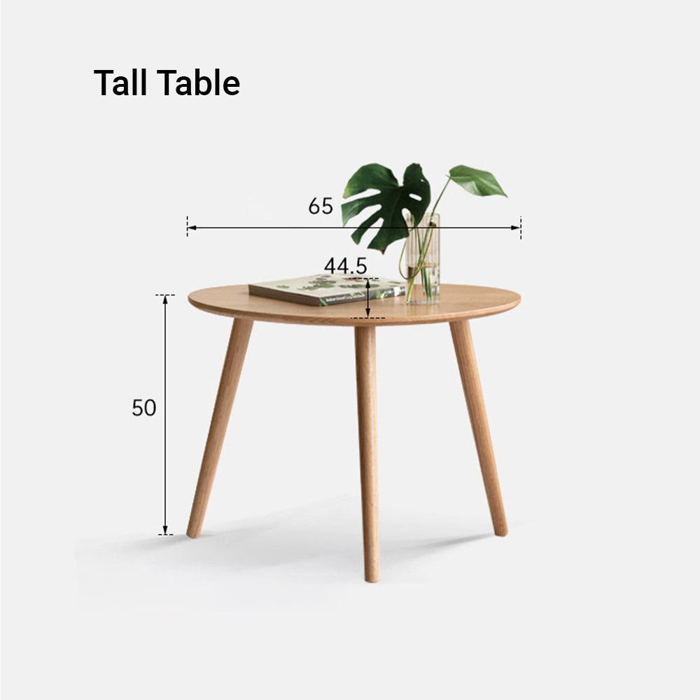 Toffia Natural Solid Oak Coffee Table Set