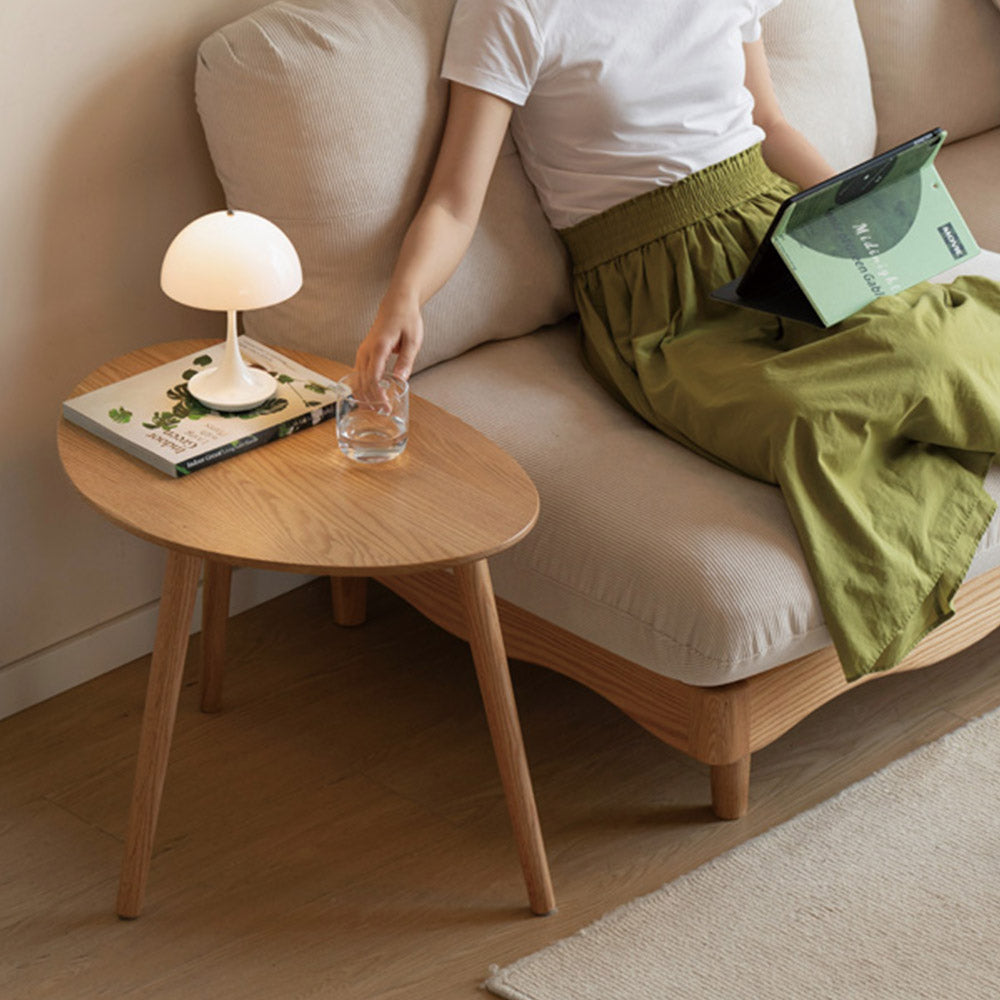 Toffia Natural Solid Oak Coffee Table Set