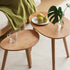 Toffia Natural Solid Oak Coffee Table Set