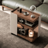 Toledo Natural Solid Walnut Movable Side Table