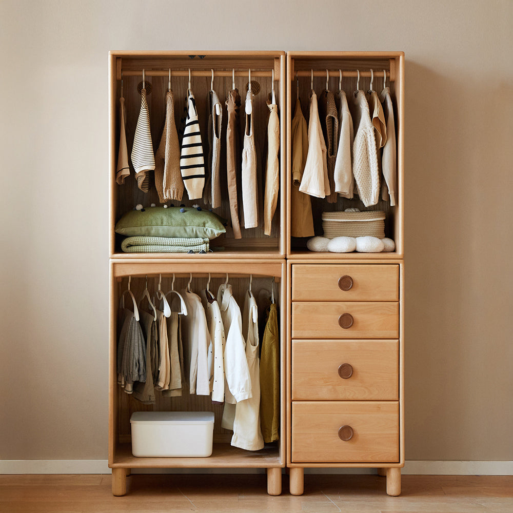 Urban Kidz Natural Solid Beech Modular Chest of Drawers