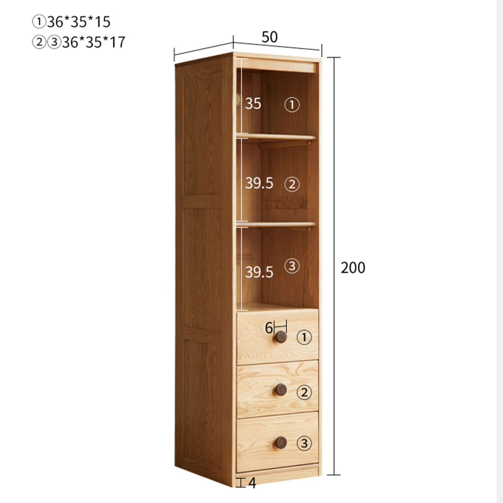 Urban Kidz Natural Solid Oak Wardrobe