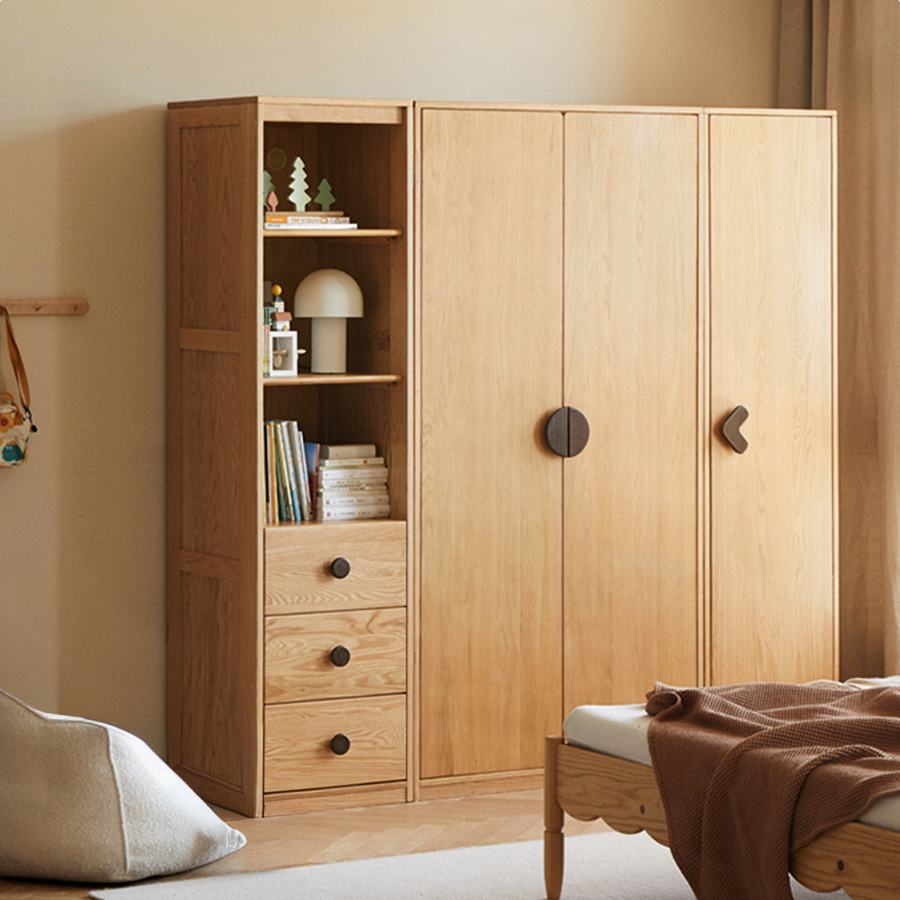 Urban Kidz Natural Solid Oak Wardrobe
