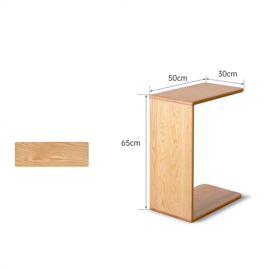 Valencia Solid Oak C - Shape Side Table | Oak Furniture Store