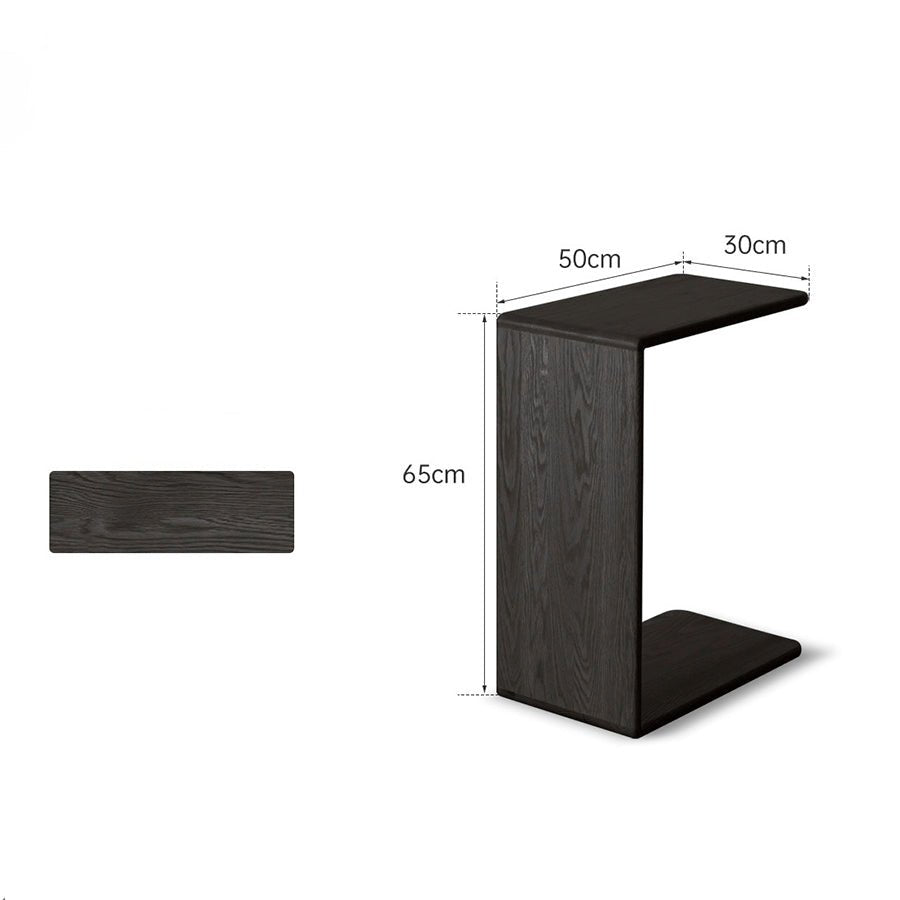 Valencia Solid Oak C - Shape Side Table | Oak Furniture Store