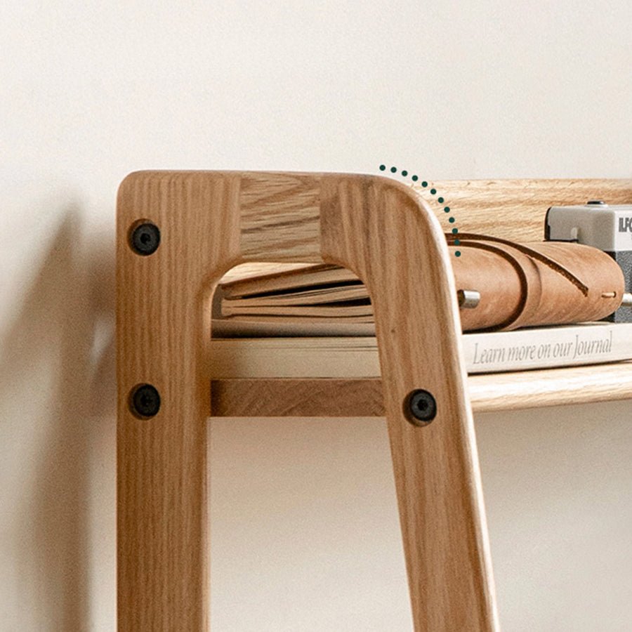 Velten Solid Oak Desktop Shelf | Oak Furniture Store