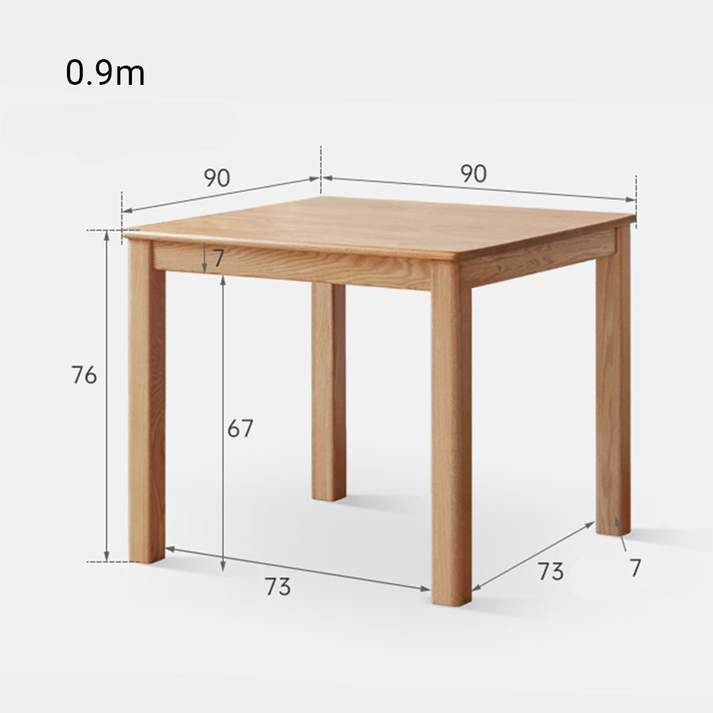 Venice Natural Solid Oak Square Dining Table