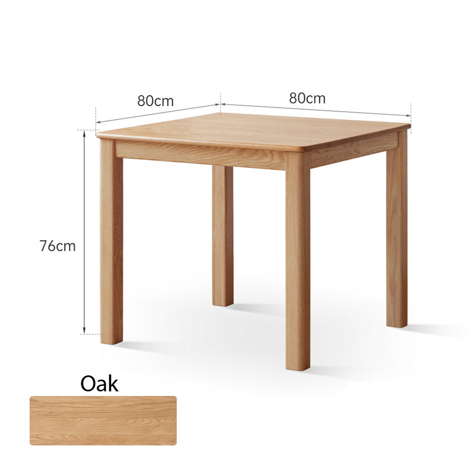 Venice Natural Solid Oak Square Dining Table – Oak Furniture Store New ...