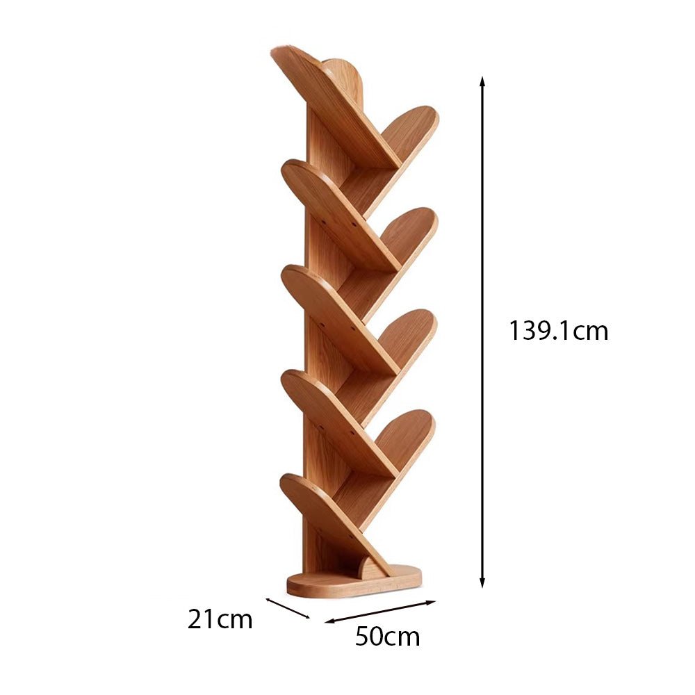Vikten Natural Solid Oak Tree - Shaped Bookcase | Oak Furniture Store