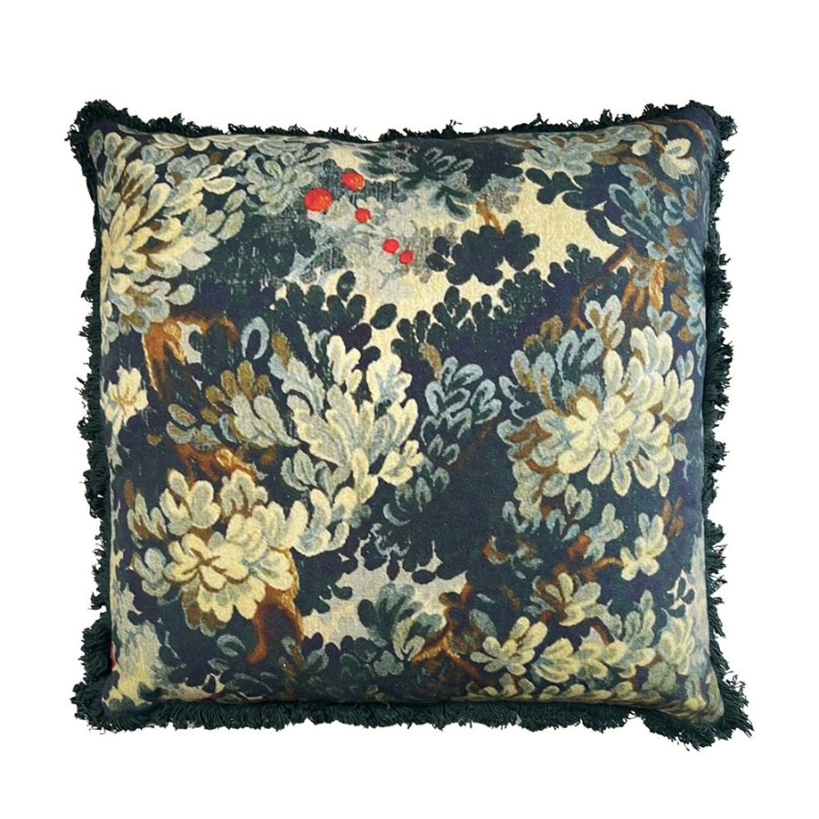 Villa Floral Cushion With Fringe Detail 50X50CM K1068975