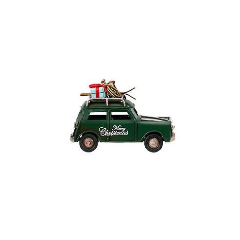 Vintage Xmas Car Green 11CM FXD254 | Oak Furniture Store