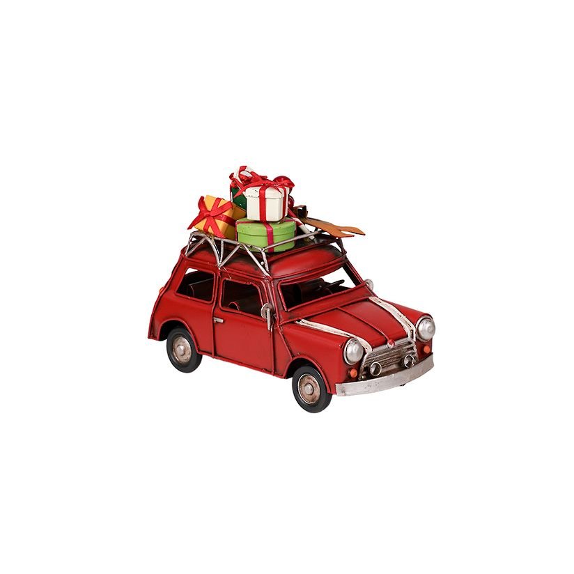 Vintage Xmas Car Red 16CM FXD566 | Oak Furniture Store