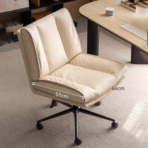 Waake Silicone Leather Swivel Study Office Chair - Oak Furniture Store