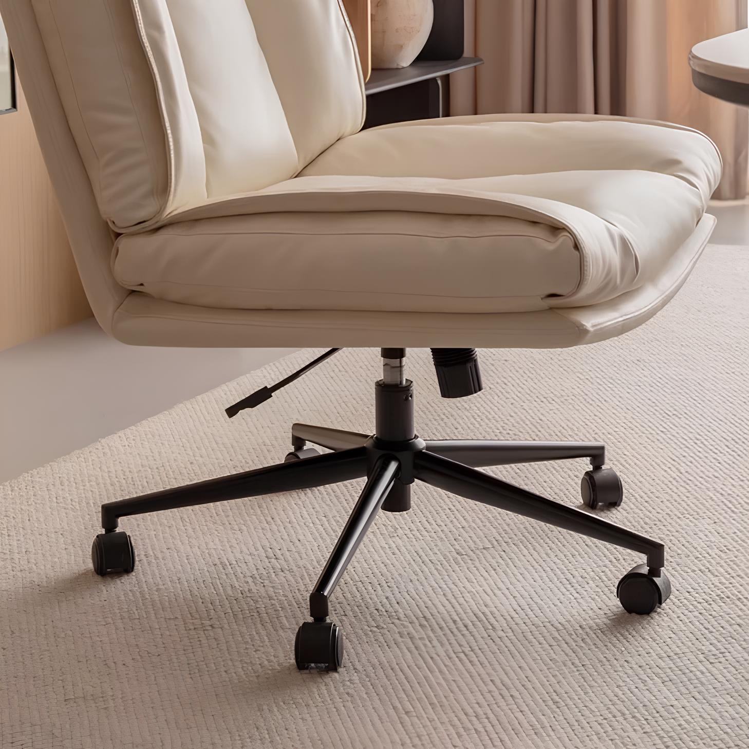 Waake Silicone Leather Swivel Study Office Chair | Oak Furniture Store