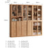Waco Natural Solid Oak Display Bookcase Cabinet