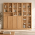 Waco Natural Solid Oak Display Bookcase Cabinet