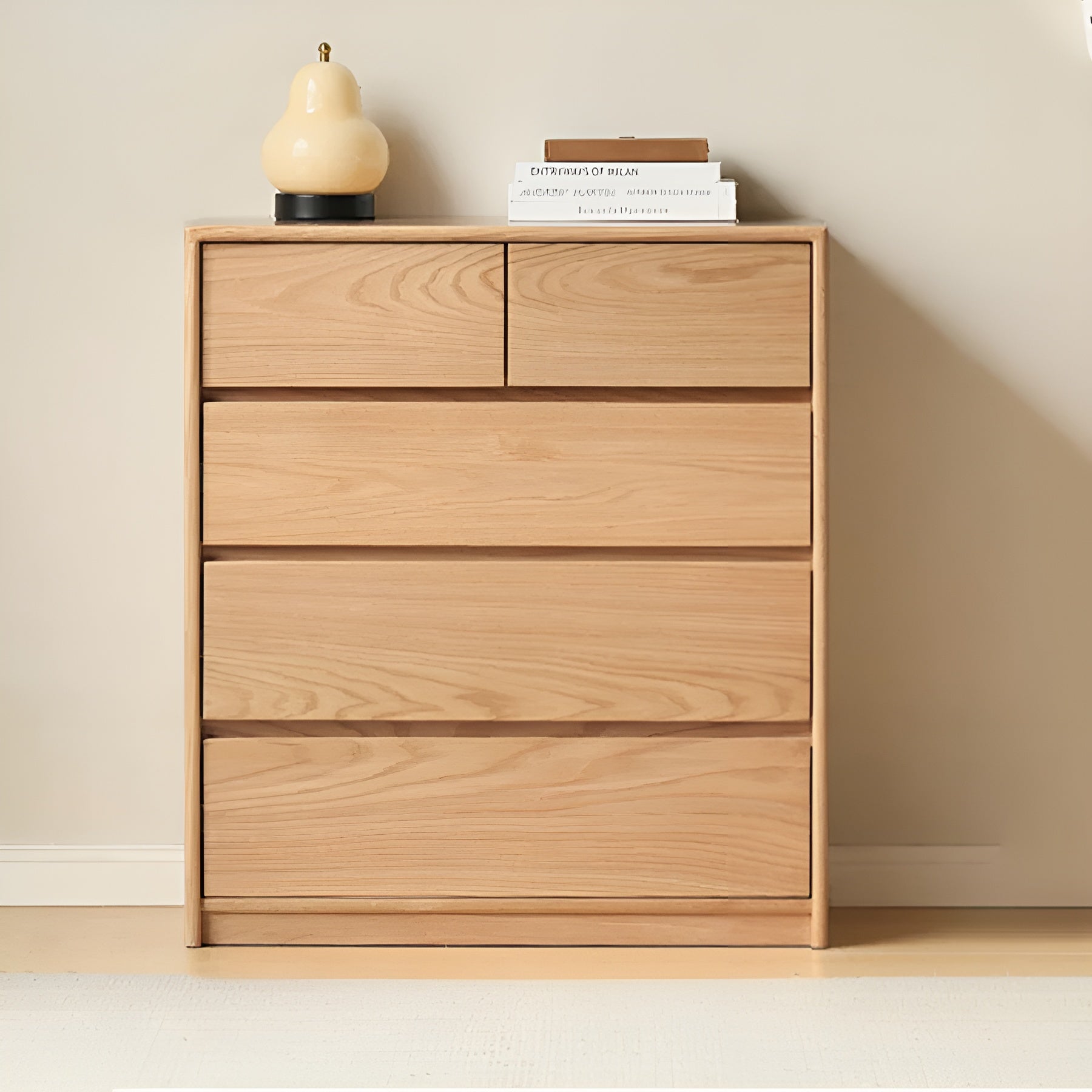 Warburg Natural Solid Oak 2 Over 3 Chest Drawers