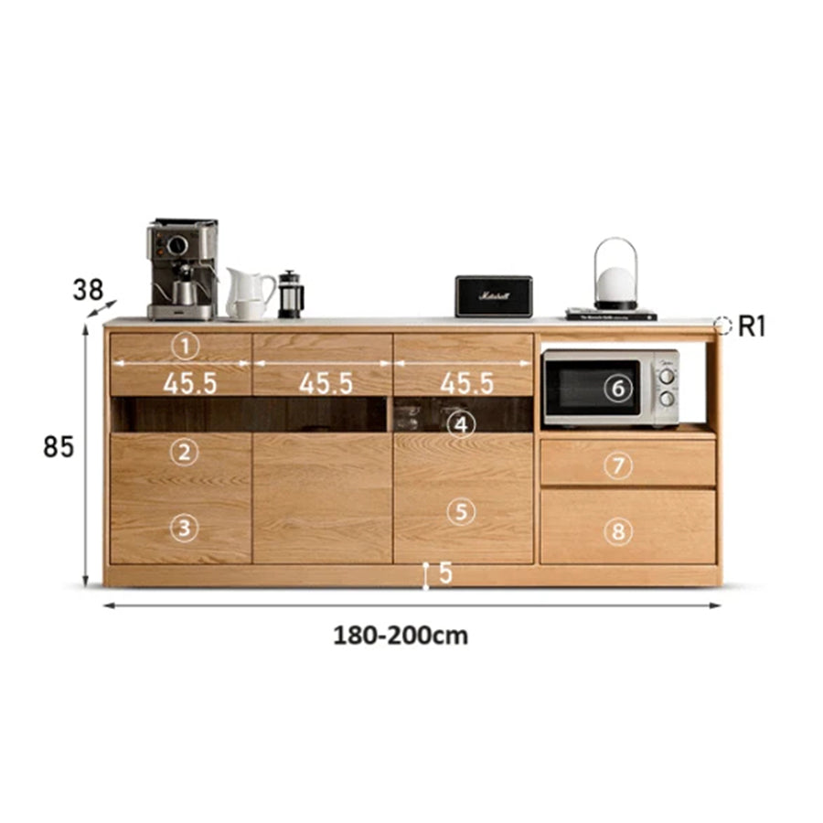 Warburg Natural Solid Oak Sideboard