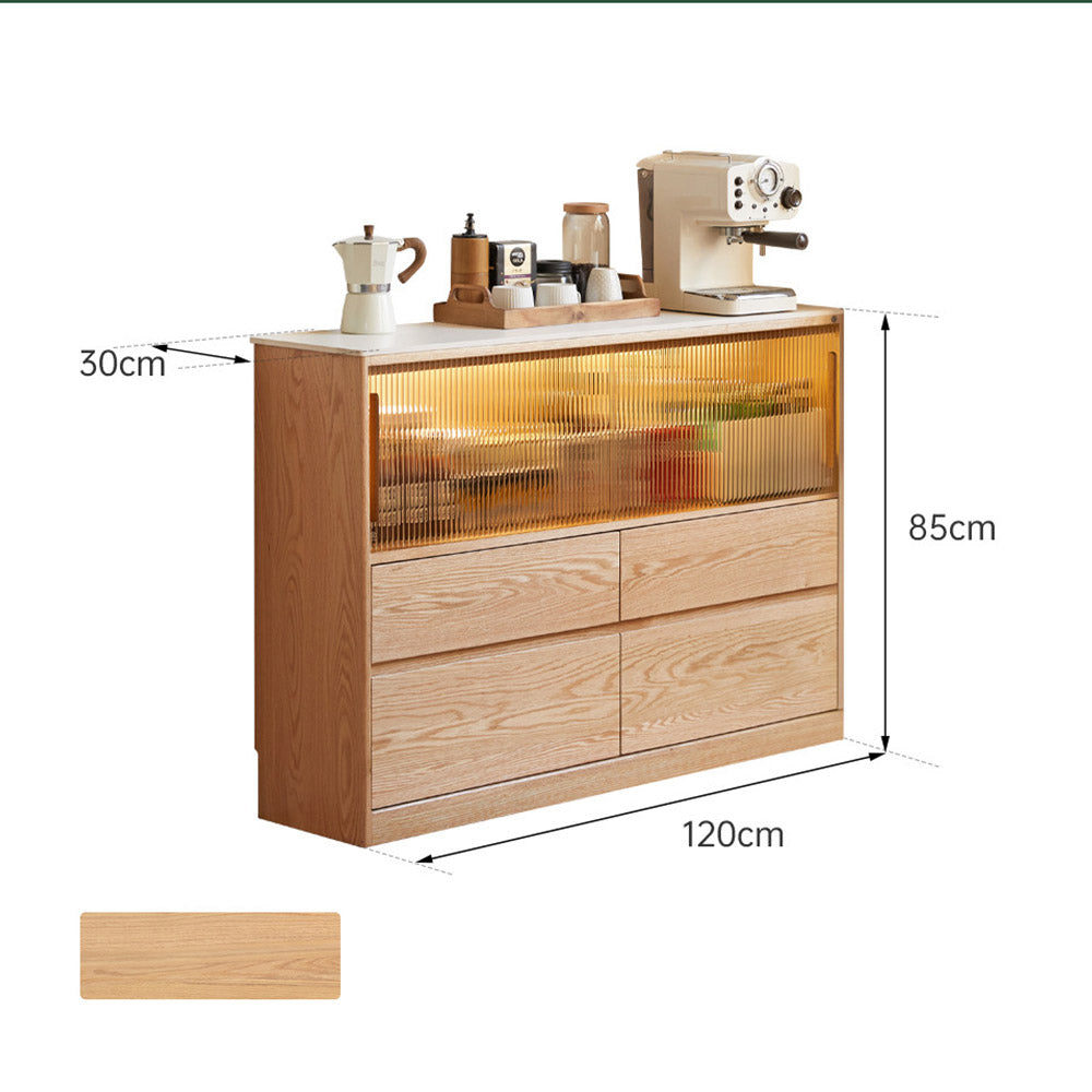 Warburg Natural Solid Oak Small Sideboard