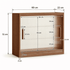Warburg Natural Solid Oak Table Shelf