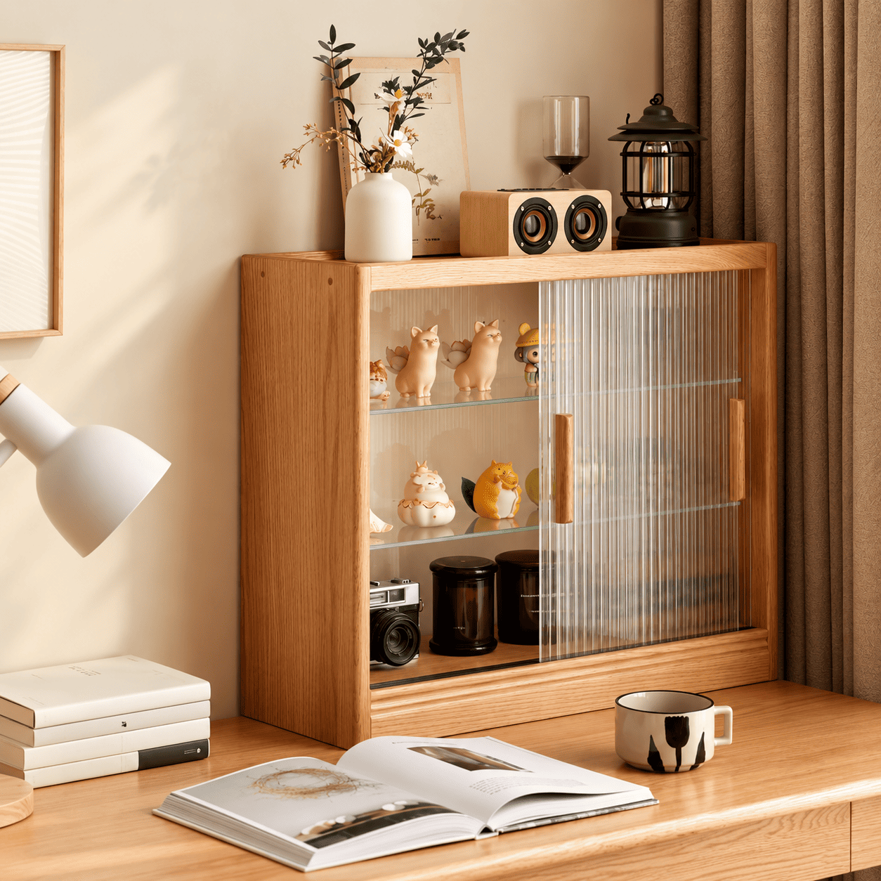 Warburg Natural Solid Oak Table Shelf